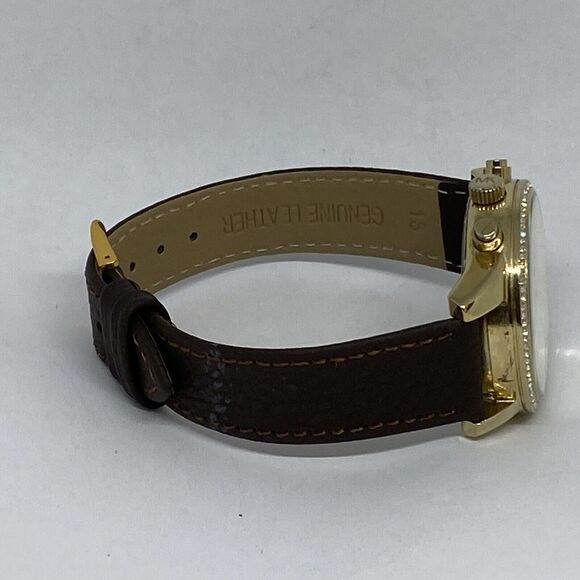 Michael Kors Ritz MK6328 Women Brown Leather Gold Analog Dial Quartz Watch Y214 - Picture 12 of 12